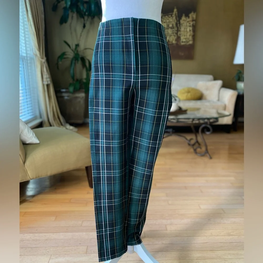 Ann Taylor Petite High Waist Audrey Pant in Plaid, Size OP, MSRP $109 - Picture 3 of 16